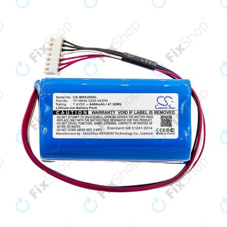 Akkumulátor Marshall Kilburn II, II V2, 6400mAh, Li-Ion, 7.4V, TF18650-3200-4S2PA, HQ