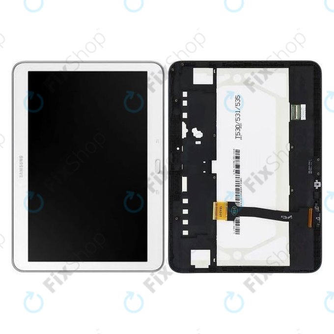 Samsung Galaxy Tab 4 10.1 T530 - LCD Kijelző + Érintőüveg + Keret (White) - GH97-15849B Genuine Service Pack