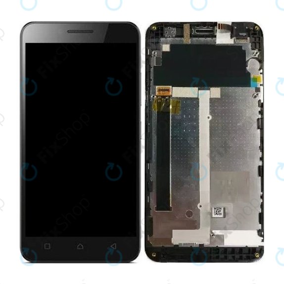 Lenovo VIBE C A2020 - LCD Kijelző + Érintőüveg + Keret (Black) TFT