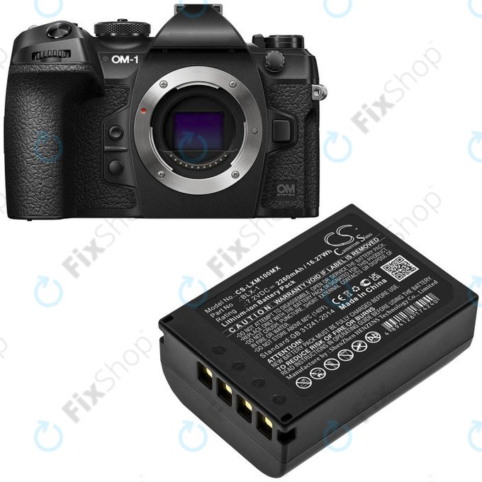 Akkumulátor Olympus OM SYSTEM OM-1, OM-1 Mirrorless, 2260mAh, Li-Ion, 7.2V, BLX-1, HQ