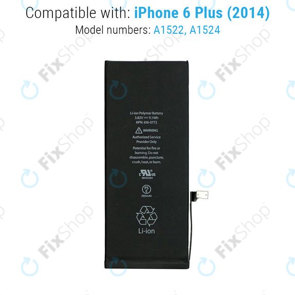 Akkumulátor iPhone 6 Plus, 2915mAh