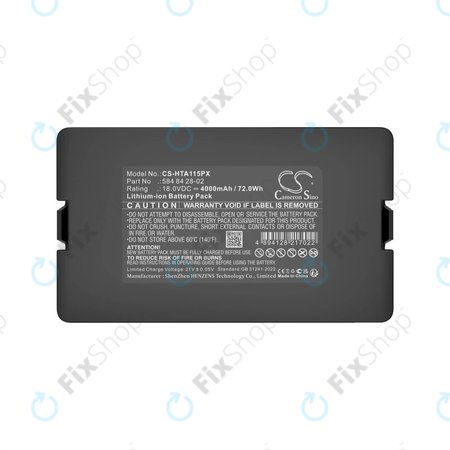 Akkumulátor Flymo Easilife 200, Gardena Automower 310, Husqvarna Automower 315X, 4000mAh, Li-Ion, 18.0V, 584 84 28-02, HQ