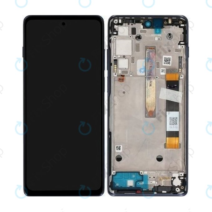 Motorola Moto G200 XT2175 - LCD Kijelző + Érintőüveg + Keret (Stellar Blue) - 5D68C20181 Genuine Service Pack