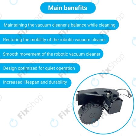 Roidmi EVE Plus - Kerék Motorral (Jobb)(Fekete)