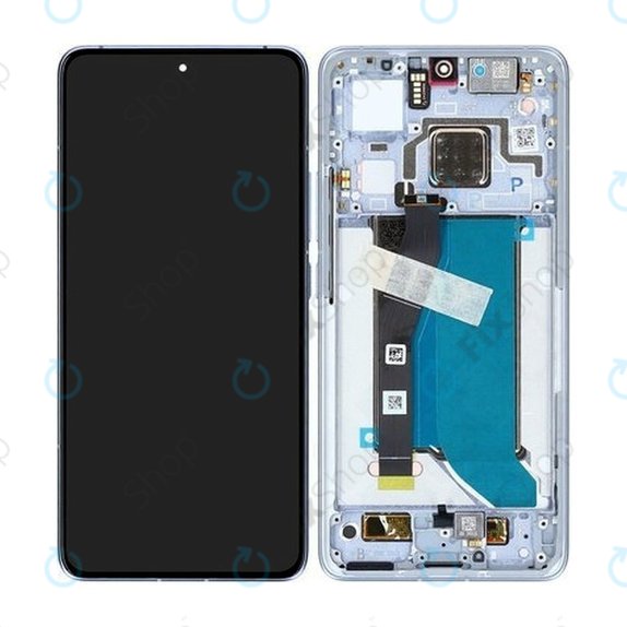 Xiaomi 14T Pro - LCD Kijelző + Érintőüveg + Keret (Titan Blue) - 56001700N1200 Genuine Service Pack
