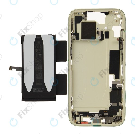 Középső keret akkumulátorral | iPhone 15 | Yellow | ZD076-00671 | Genuine Apple