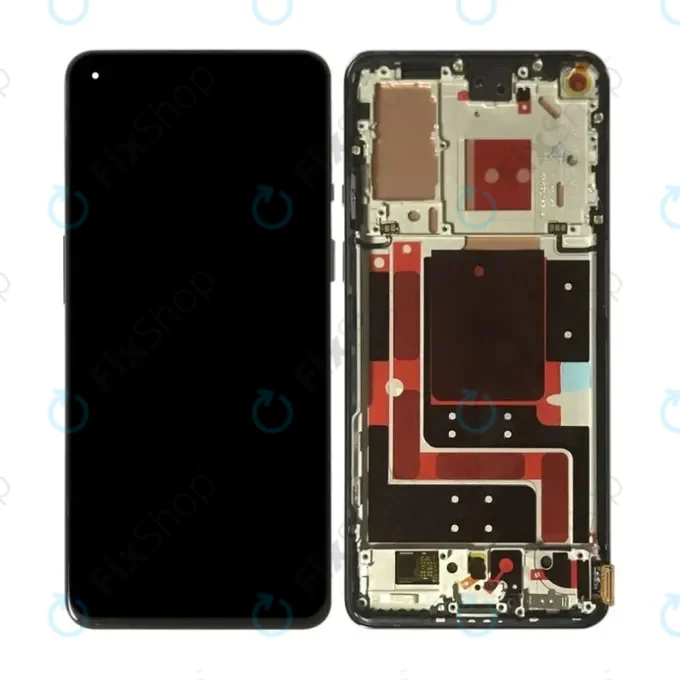 OnePlus 9 - LCD Kijelző + Érintőüveg + Keret (Black) TFT