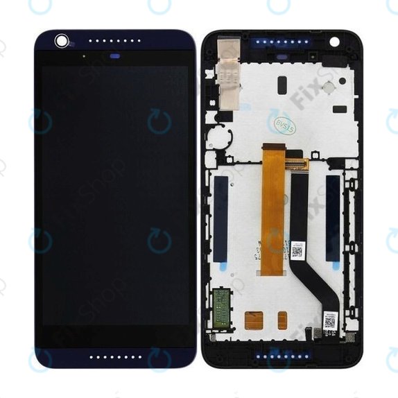 HTC Desire 626G Dual SIM - LCD Kijelző + Érintőüveg + Keret (Navy Blue) TFT