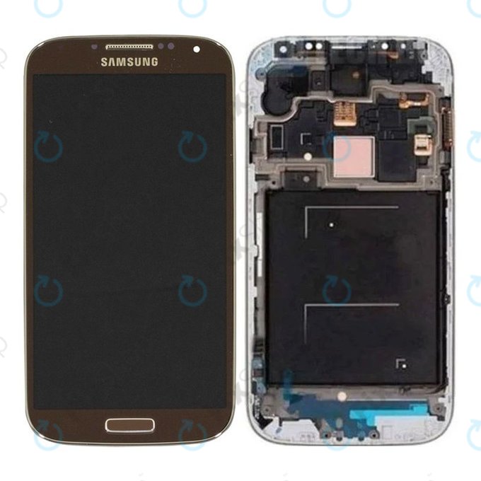 Samsung Galaxy S4 i9506 LTE - LCD Kijelző + Érintőüveg + Keret (Brown) - GH97-15202E Genuine Service Pack