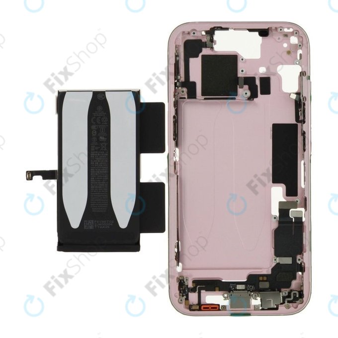 Középső keret akkumulátorral | iPhone 15 | Pink | ZD076-00670 | Genuine Apple
