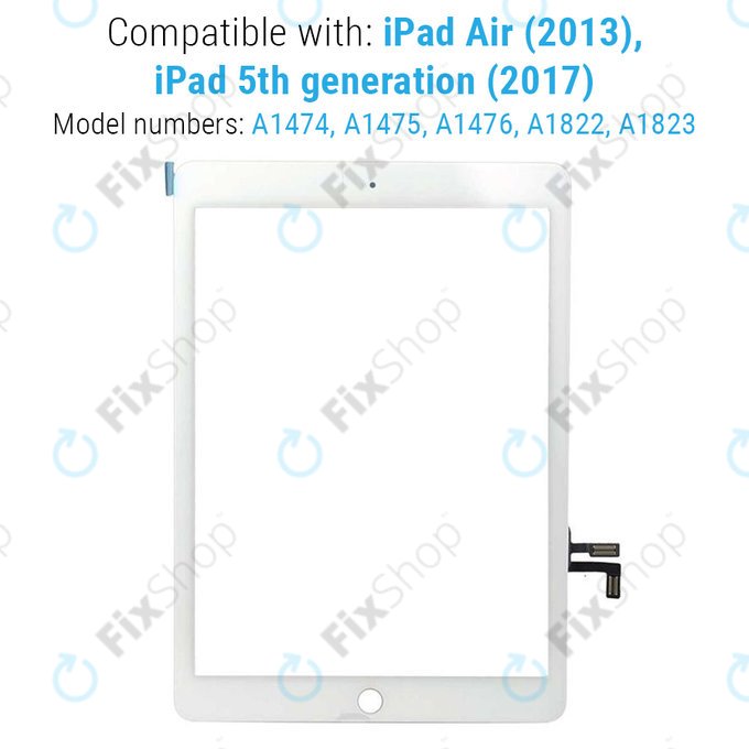 Apple iPad Air, iPad (5th Gen 2017) - Érintőüveg (White)