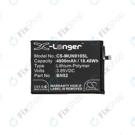 Xiaomi Redmi Note 9 Pro - Akkumulátor BN52 4800mAh HQ