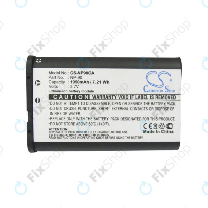 Akkumulátor Casio Exilim EX-H10, EX-FH100, EX-H15, EX-Z2000, EX-H20G, 1950mAh, Li-Ion, 3.7V, NP-90, HQ