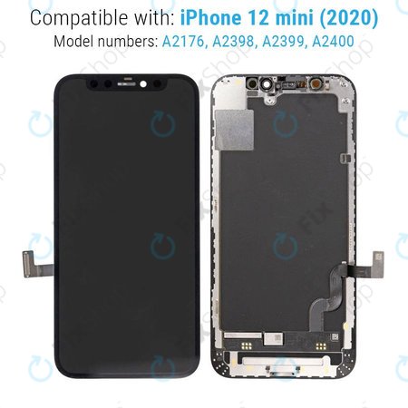 Apple iPhone 12 Mini - LCD Kijelző + Érintőüveg + Keret Hard OLED FixPremium