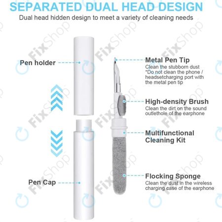 Tisztító toll - vezeték nélküli fülhallgatókhoz, fehér