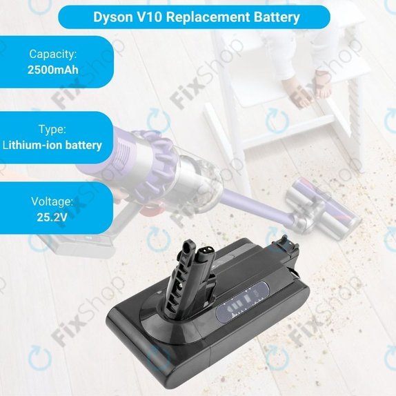 Dyson V10 - Akkumulátor 969352-02, SV12, 206340 Li-Ion 25.2V 2500mAh HQ