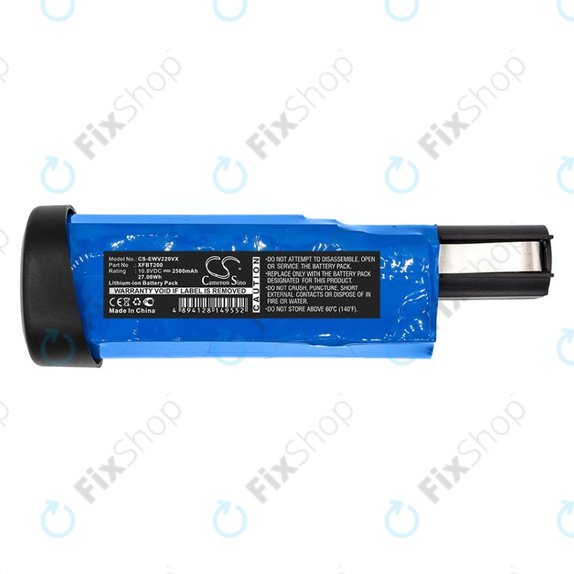 Akkumulátor Shark WV200UK, WV200, WV201, WV205, WV220, Ion W1 Cord, 2500mAh, Li-Ion, 10.8V, XFBT200, HQ