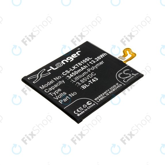 Akkumulátor LG G8S ThinQ, ThinQ Global, 3450mAh, Li-Pol, 3.85V, BL-T43, HQ