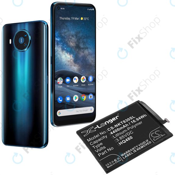 Akkumulátor Nokia 8.3 2020 5G, 4400mAh, Li-Pol, 3.85V, HQ480, HQ