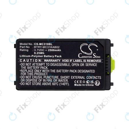 Akkumulátor Symbol, Zebra MC3100, MC3190, 2500mAh, Li-Pol, 3.7V, BTRY-MC31KAB02, HQ