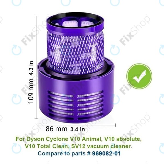 Dyson V10 - Szűrő