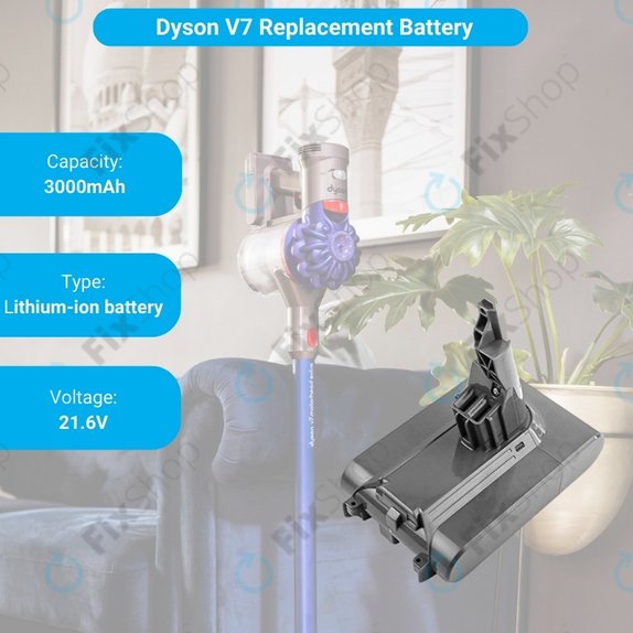 Dyson V7 - Akkumulátor 968670-02, 968670-03 Li-Ion 21.6V 4000mAh