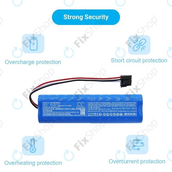 Xiaomi Mi Robot Vacuum Mop Pro (P), 2 (Mijia 2C), Viomi V2 Pro, Proscenic LDS M7 - Akkumulátor STYJ02YM, MH1-4S1P-SC Li-Ion 14.4V 2600mAh HQ