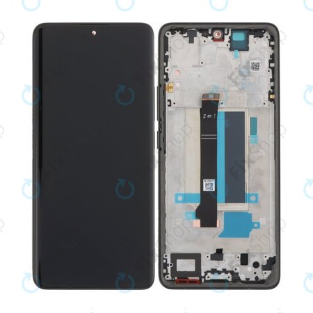 Xiaomi Redmi Note 13 Pro+ 23090RA98C - LCD Kijelző + Érintőüveg + Keret (Fushion Black) TFT