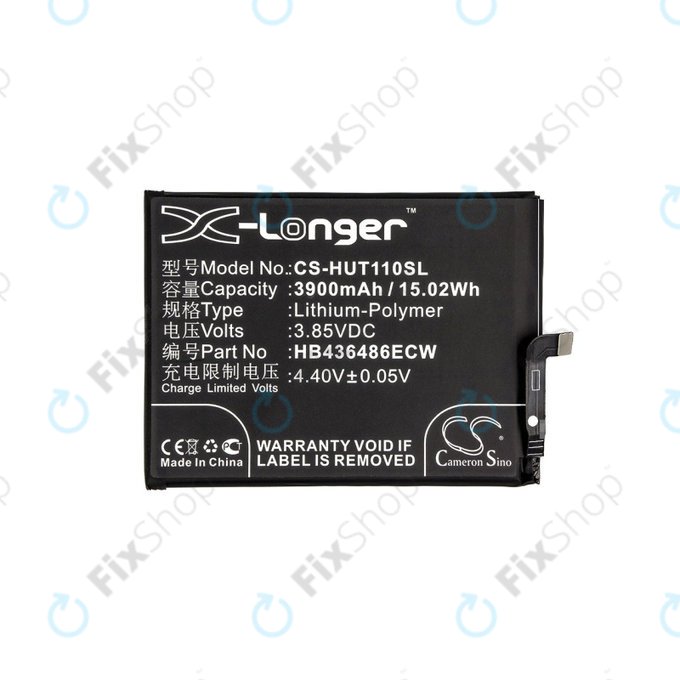 Huawei Mate 10 Lite, Mate 10 Pro, Mate 20, Nova 2i, P20 Pro, Honor View 20 - Akkumulátor HB436486ECW 3900mAh HQ