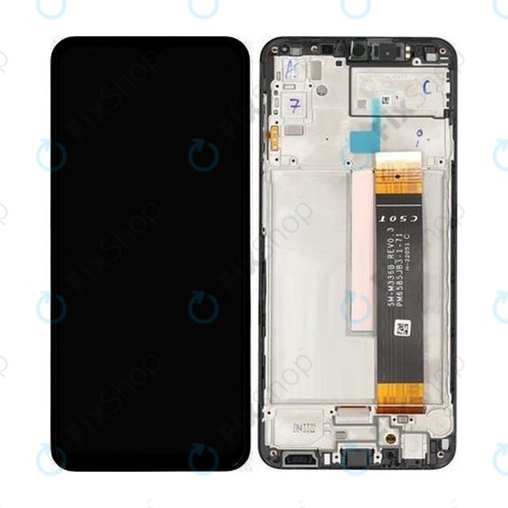 Samsung Galaxy M23 5G M236B - LCD Kijelző + Érintőüveg + Keret (Black) - GH82-28487A, GH82-28488A, GH82-28492A Genuine Service Pack