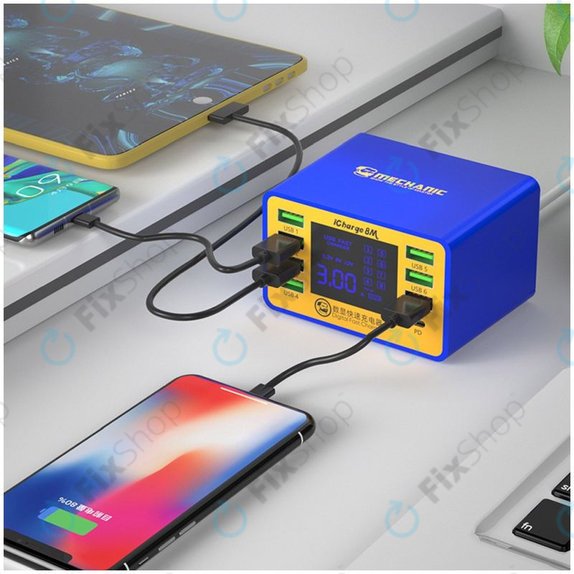 Mechanic iCharge 8M - USB Töltőállomás (6x USB, 1x USB 3.0, 1x USB-C)