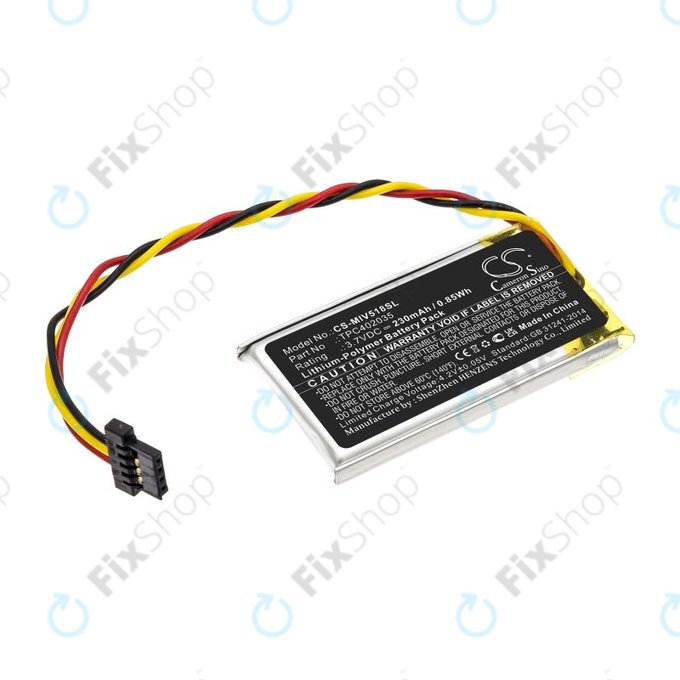 Akkumulátor Mio MiVue 508, 518, 528, 538, 608, 618, 792, 230mAh, Li-Pol, 3.7V, TPC402035, HQ