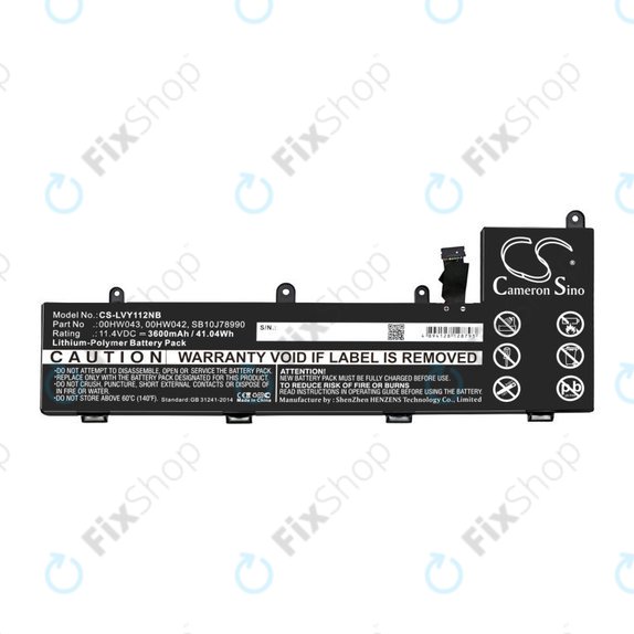 Akkumulátor Lenovo Yoga 11e, ThinkPad Yoga 11e ChromeBook 20, 3600mAh, Li-Pol, 11.4V, 00HW043, HQ