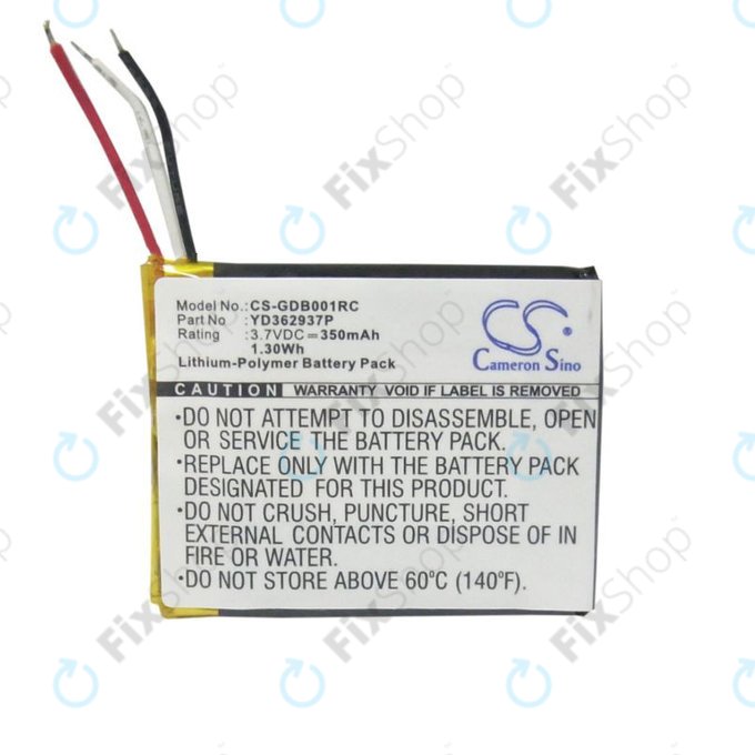 Akkumulátor GoPro Wifi Remote, 350mAh, Li-Pol, 3.7V, YD362937P, HQ