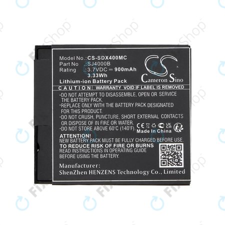 Akkumulátor SJCAM SJ4000, SJ5000, 900mAh, Li-Ion, 3.7V, SJ4000B, HQ