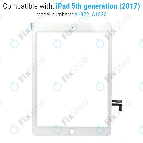 Érintőüveg Home gombbal iPad (5th Gen 2017), Gold