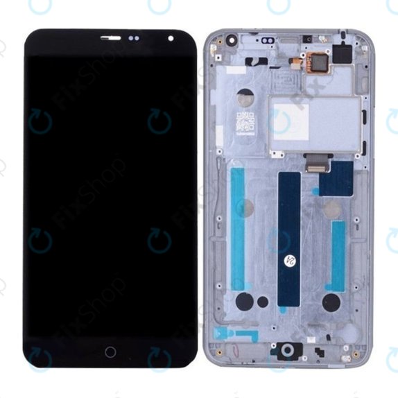 Meizu MX4 - LCD Kijelző + Érintőüveg + Keret (Black) TFT