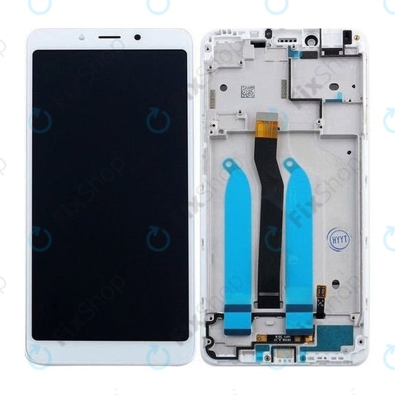 Xiaomi Redmi 6, Redmi 6A - LCD Kijelző + Érintőüveg + Keret (White) TFT