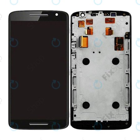 Motorola Moto X Play XT1562 - LCD Kijelző + Érintőüveg + Keret (Black) TFT