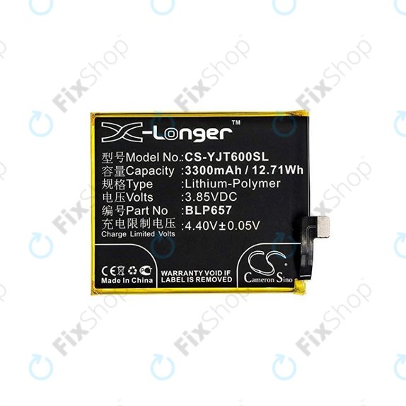 OnePlus 6 A6000 A6003 - Akkumulátor BLP657 3300mAh HQ