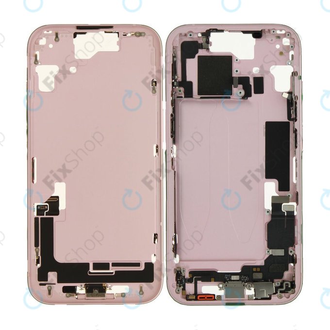 Középső keret akkumulátorral | iPhone 15 | Pink | ZD076-00670 | Genuine Apple