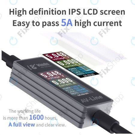 AV-Line - Intelligens Érzékelő Töltőkábel (Lightning - USB-C)