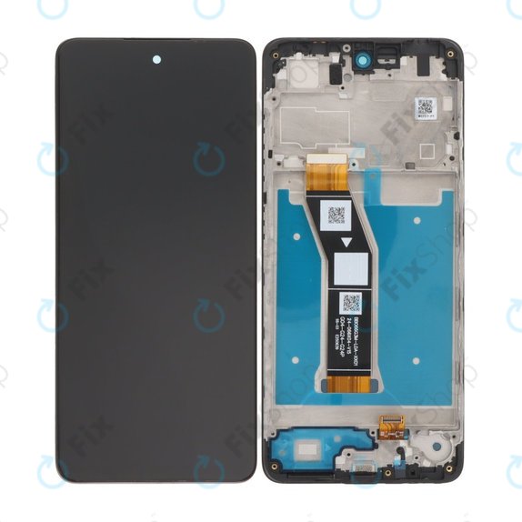 Motorola Moto G04 - LCD Kijelző + Érintőüveg + Keret (Black) TFT