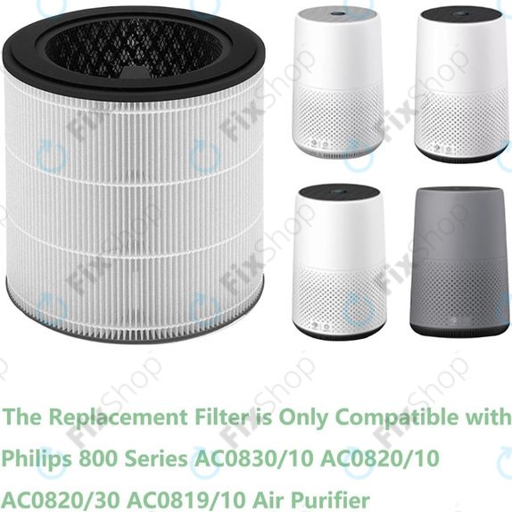 Philips 800-series, AC0830/10, AC0820/10, AC0820/30, AC0819/10 - HEPA szűrő 3 az 1-ben (Aktív szén)