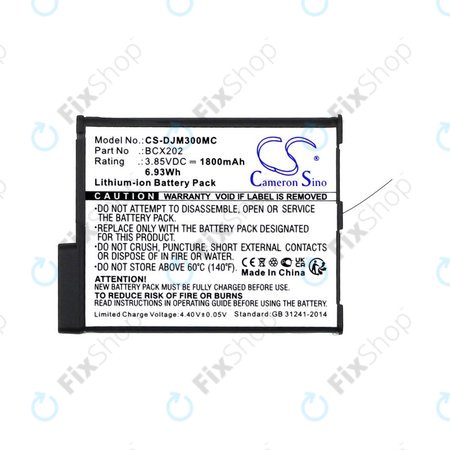 Akkumulátor DJI Osmo Action 3, Action 4, 1800mAh, Li-Ion, 3.85V, BCX202, HQ