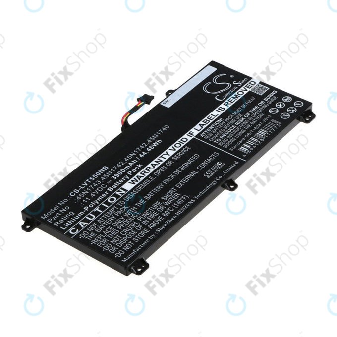Akkumulátor Lenovo ThinkPad T550, T560, W550, 3900mAh, Li-Pol, 11.4V, 45N1743, HQ