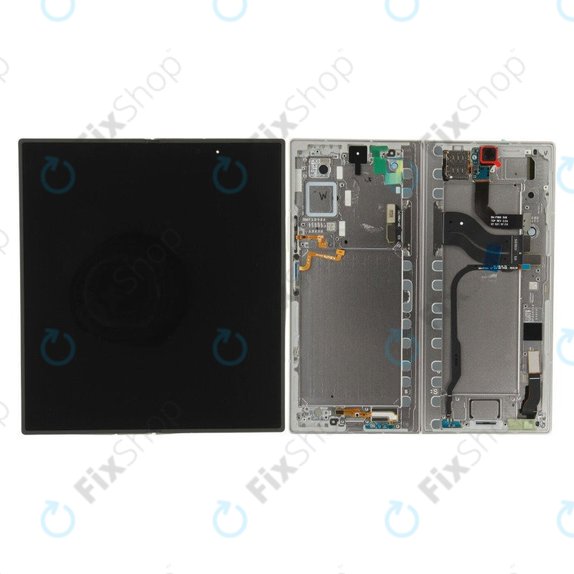 Samsung Galaxy Z Fold 7 F966B - LCD Kijelző + Érintőüveg + Keret (Silver Shadow) - GH82-37548A Genuine Service Pack