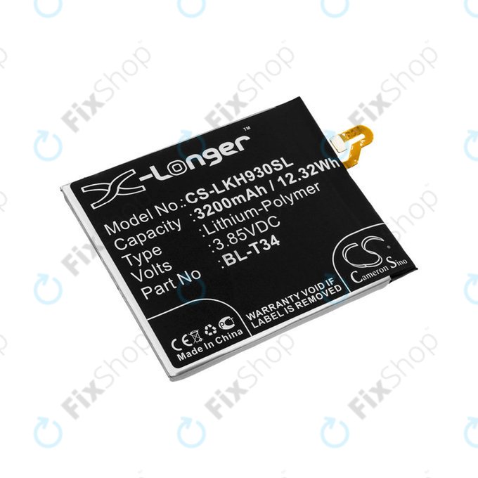 Akkumulátor LG H930, V30, V35, 3200mAh, Li-Pol, 3.85V, BL-T34, HQ