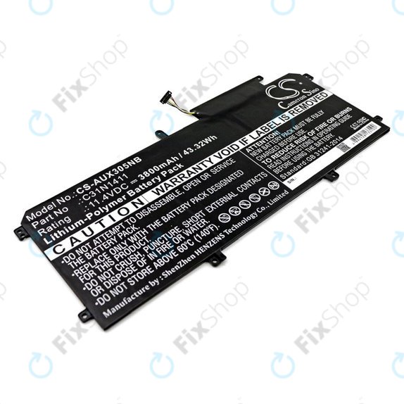 Akkumulátor Asus Zenbook UX305, 3800mAh, Li-Pol, 11.4V, C31N1411, HQ