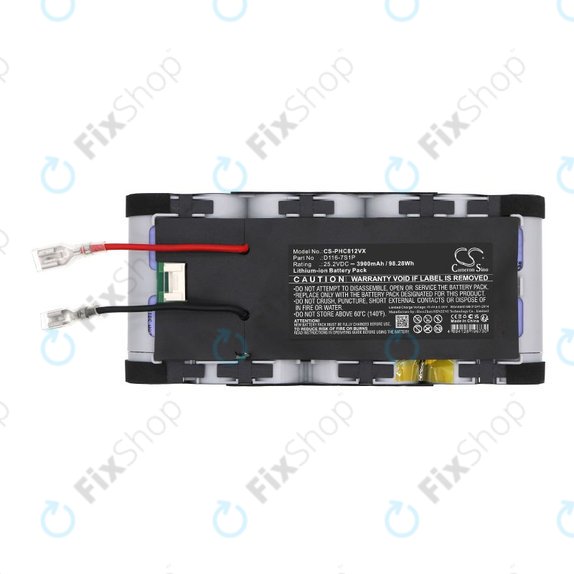 Akkumulátor Philips Aqua Plus 8000, XC8349/01, XW8122/82, 3900mAh, Li-Ion, 25.2V, D116-7S1P, HQ